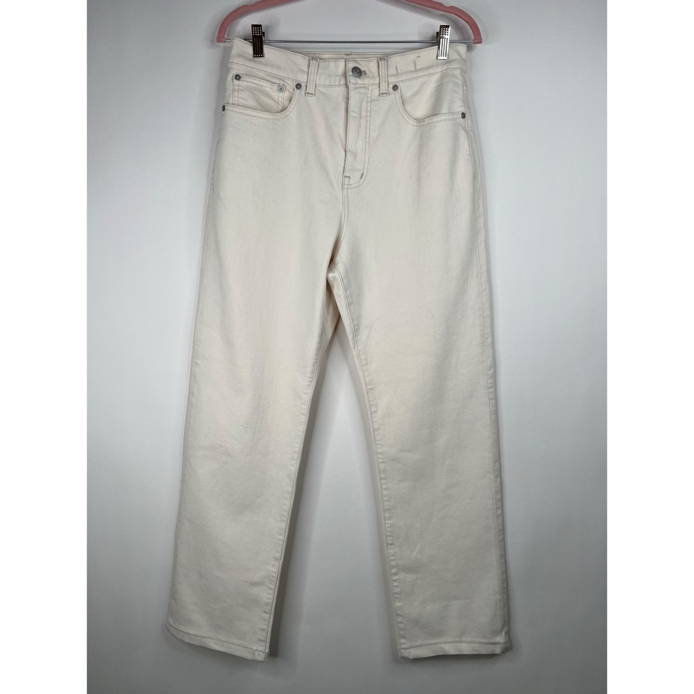 Madewell The 90's Straight Jean Vintage Canvas Cream High Rise Straight Leg 28